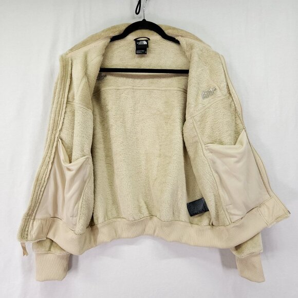 The North Face Osito Lux Jacket Women's Medium Beige Long Sleeve Full Zip - Picture 3 of 16